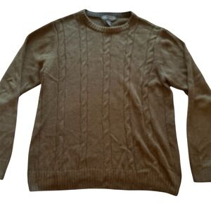 Tricots St Raphael Men’s M Crewneck Knitted Dark Green Sweater Long Sleeve